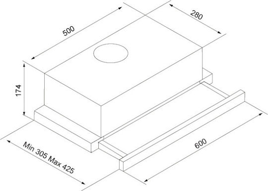 ΑΠΟΡΡΟΦΗΤΗΡΑΣ ΣΥΡΟΜΕΝΟΣ DAVOLINE DELTA 60 BLACK(ΜΑΥΡΟ) - Image 2